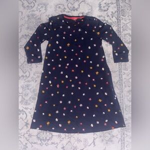 JOULES Womens 3/4 Sleeve T-Shirt Dress Size UK 10 US 6 Navy Blue Floral. EUC